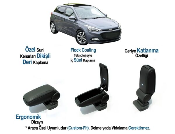 I20 ARACA ÖZEL KOL DAYAMA VİDASIZ KOLÇAK 2015 2016 2017 2018 2019 2020