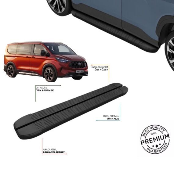 FORD TOURNEO CUSTOM UZUN ŞASE 2012 2013 2014 2015 2016 2017 2018 2019 2020 2021 2022 2023 SLN SİYAH YAN BASAMA