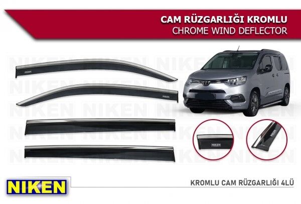 PROACE 2019 2020 2021 2022 2023 KROMLU CAM RÜZGARLIĞI ARACA ÖZEL NİKEN