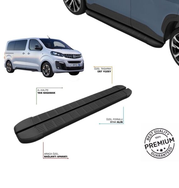 OPEL VIVARO B KISA ŞASE 2017 2018 2019 2020 2021 2022 2023 2024 2025 2026 SLN SİYAH YAN BASAMAK