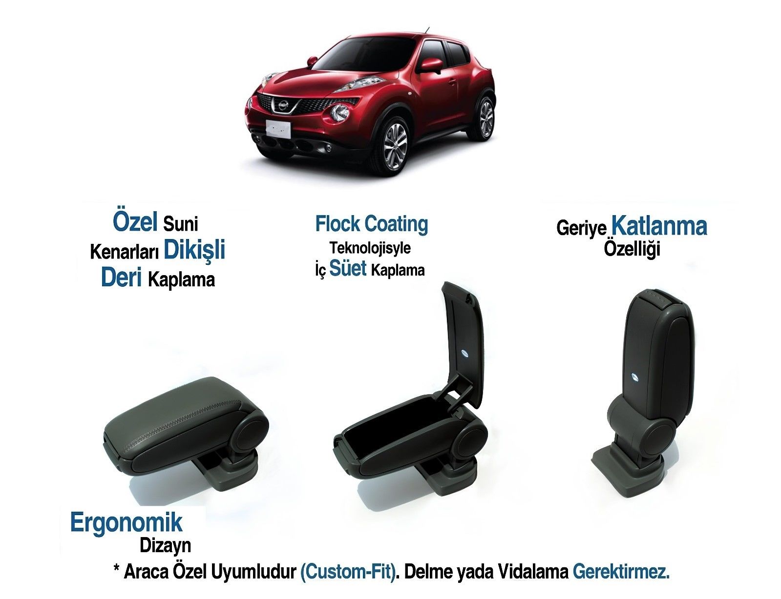 JUKE ARACA ÖZEL KOL DAYAMA VİDASIZ KOLÇAK 2010 2011 2012 2013 2014 2015 2016 2017 2018