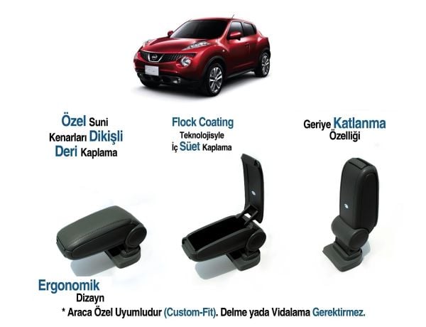 JUKE ARACA ÖZEL KOL DAYAMA VİDASIZ KOLÇAK 2010 2011 2012 2013 2014 2015 2016 2017 2018