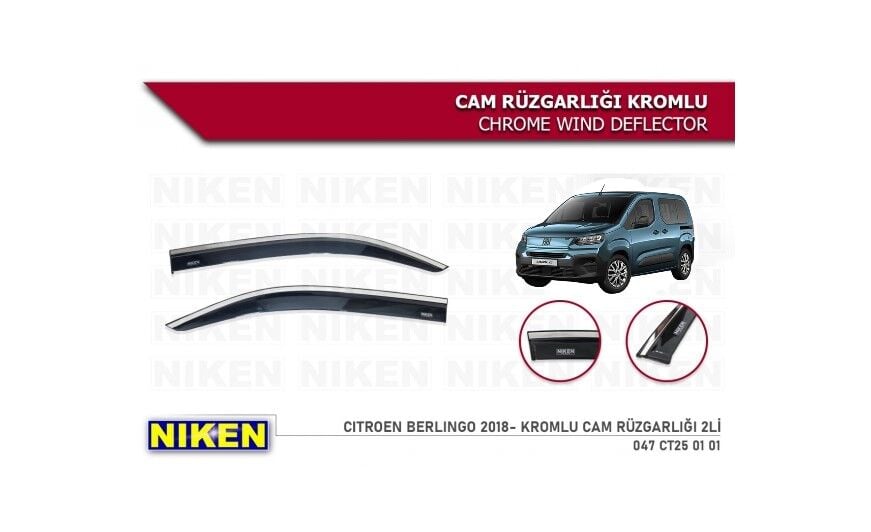 DOBLO 2024 2025 2026 ÖN İKİLİ KROMLU CAM RÜZGARLIĞI ARACA ÖZEL NİKEN