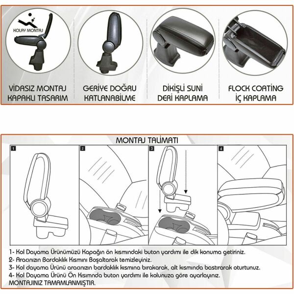 K2  RIO ARACA ÖZEL KOL DAYAMA VİDASIZ KOLÇAK 2011 2012 2013 2014 2015 2016