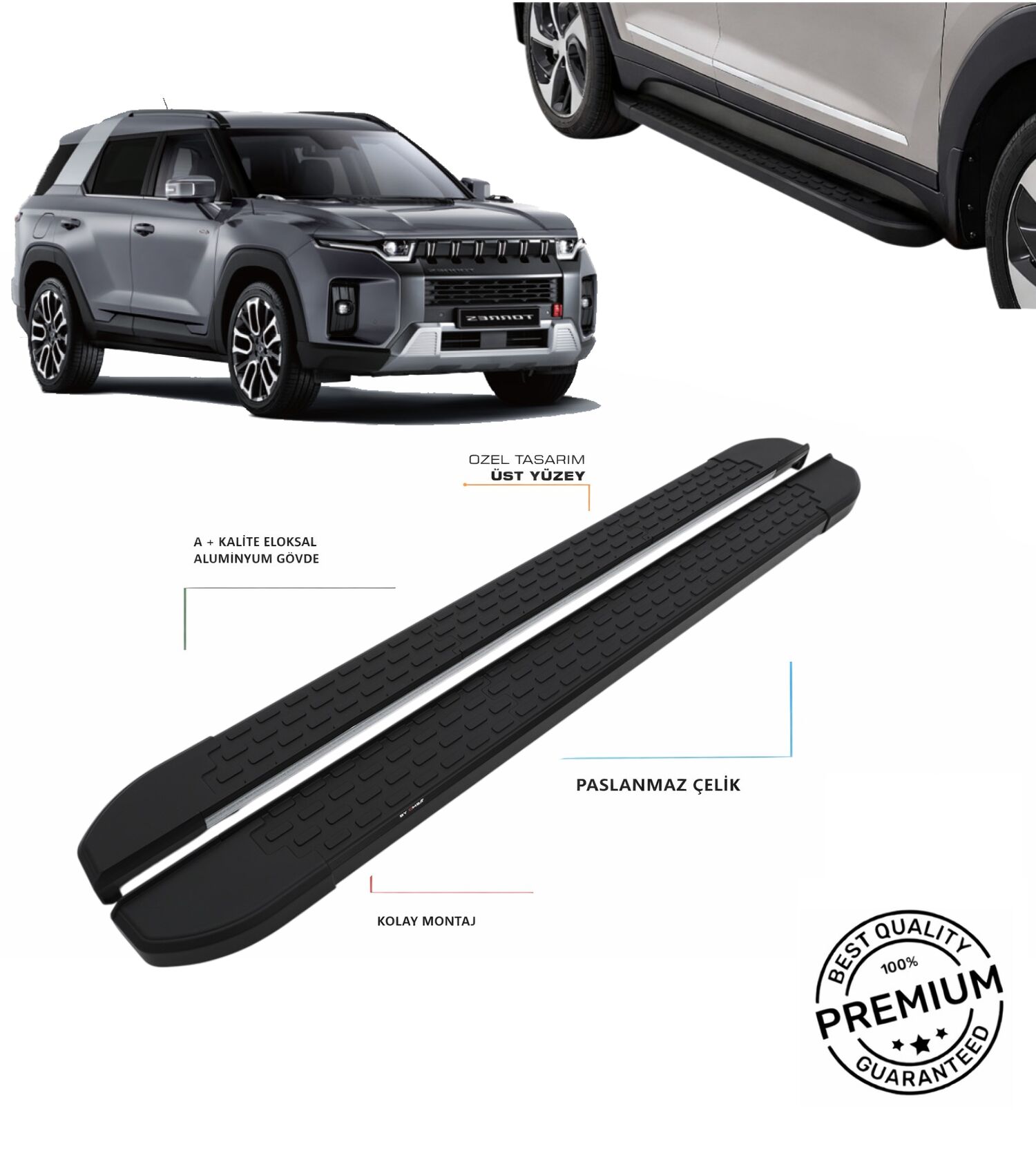 TORRES 2023 2024 2025 ARACA ÖZEL NEVADA SİYAH YAN BASAMAK