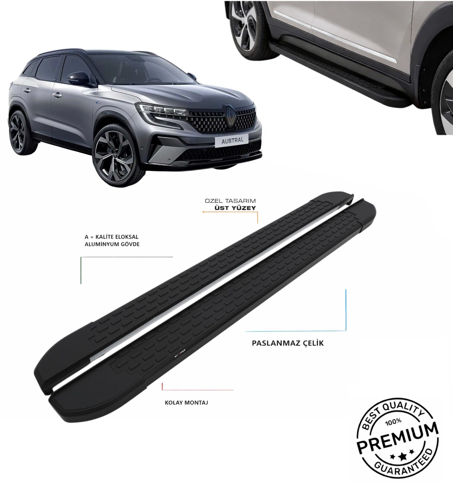 AUSTRAL 2023 2024 2025 ARACA ÖZEL NEVADA SİYAH YAN BASAMAK