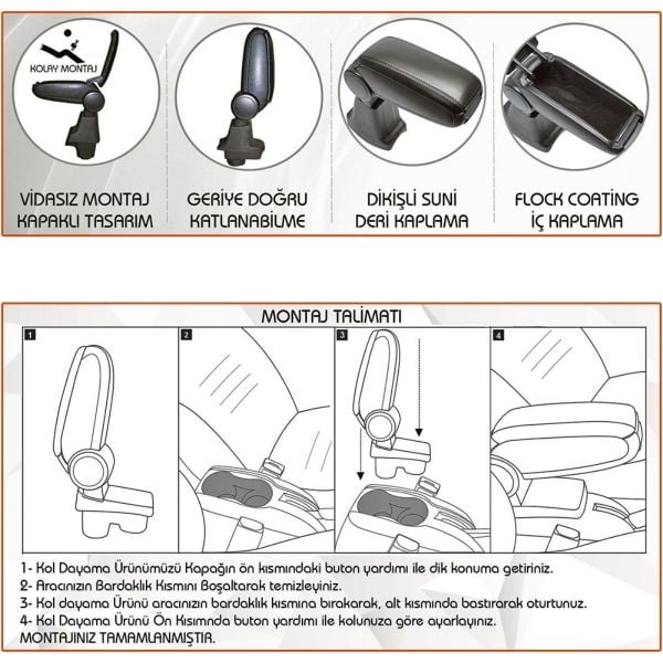 I20 ARACA ÖZEL KOL DAYAMA VİDASIZ KOLÇAK 2015 2016 2017 2018 2019 2020