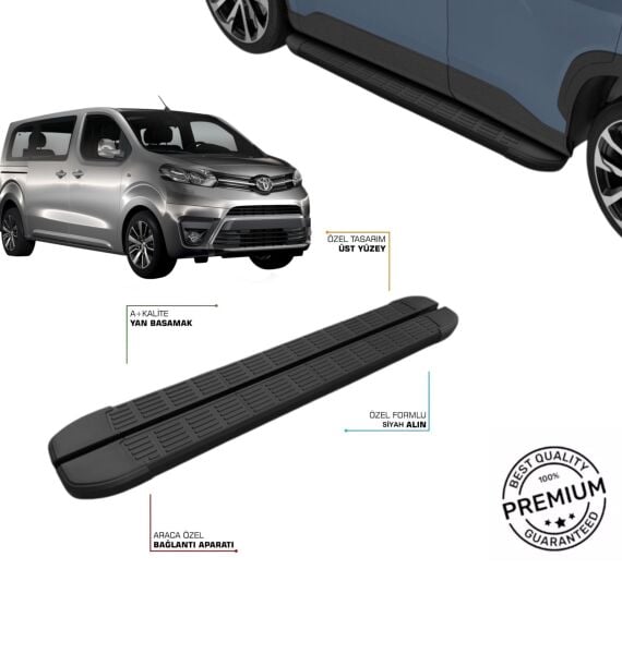 TOYOTA PROACE VERSO II ! UZUN ! ŞASE 2016 2017 2018 2019 2020 2021 2022 2023 2024 2025 2026 SLN SİYAH YAN BASAMAK