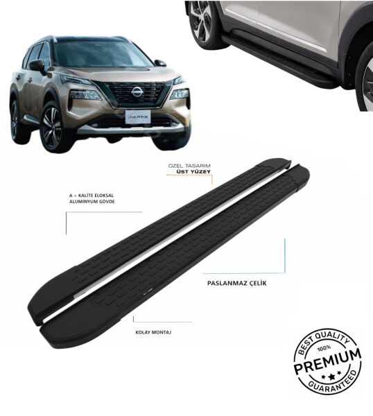 X-TRAİL 2022 2023 2024 2025 ARACA ÖZEL NEVADA SİYAH YAN BASAMAK