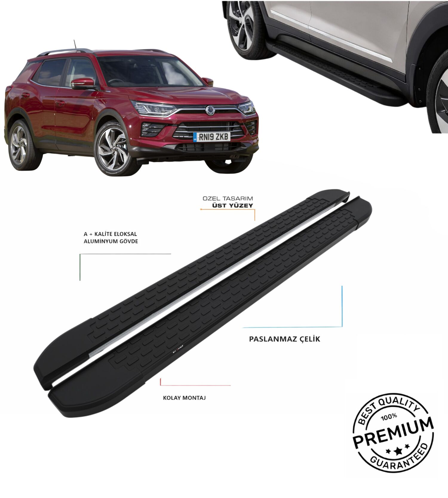 KORANDO 2019 2020 2021 2022 2023 2024 2025 ARACA ÖZEL YAN BASAMAK