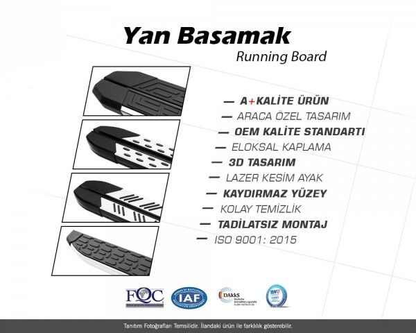 VOLKSWAGEN ARACA ÖZEL TRİMLİNE YAN BASAMAK NOKTALI MODEL 2020 2021 2022 2023 2024 2025 2026 2027