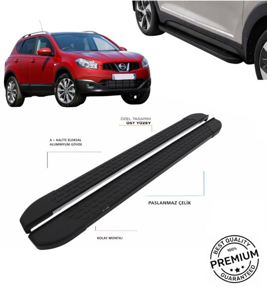 QASHQAİ +2 2010 2011 2012 2013 2014 ARACA ÖZEL NEVADA SİYAH YAN BASAMAK