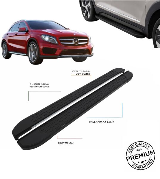 GLA CLASS 2013 YILI VE SONRASI ARACA ÖZEL NEVADA SİYAH YAN BASAMAK