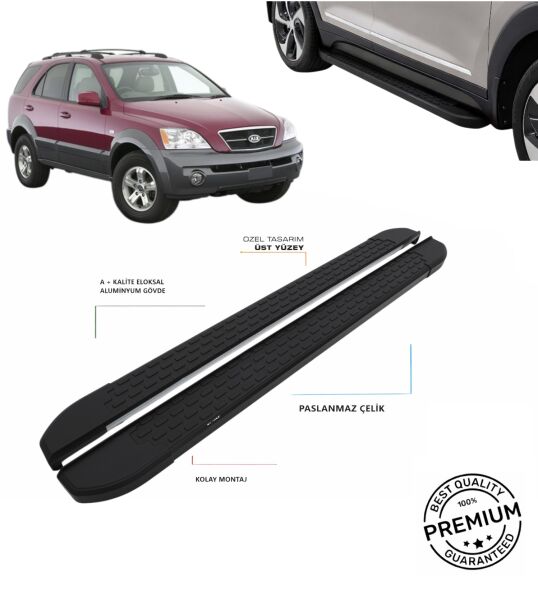 SORENTO 2002 2003 2004 2005 2006 2007 2008 2009 ARACA ÖZEL NEVADA SİYAH YAN BASAMAK