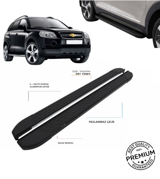 CHEVROLET CAPTIVA 2006 YILI VE SONRASI ARACA ÖZEL NEVADA SİYAH YAN BASAMAK