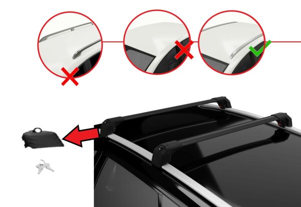 Fiat Panda Cross 2014 2015 2016 2017 2018 2019 2020 2021 2022 YÜK TAŞIMA ARA ATKI ÇİTASI SİYAH