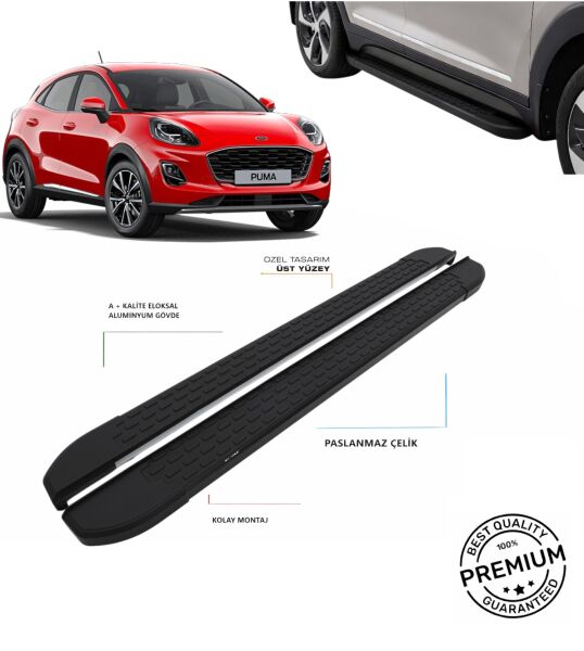 FORD MARKASININ PUMA ARACI 2020 2021 2022 2023 2024 ARACA ÖZEL NEVADA SİYAH ALINLI YAN BASAMAK