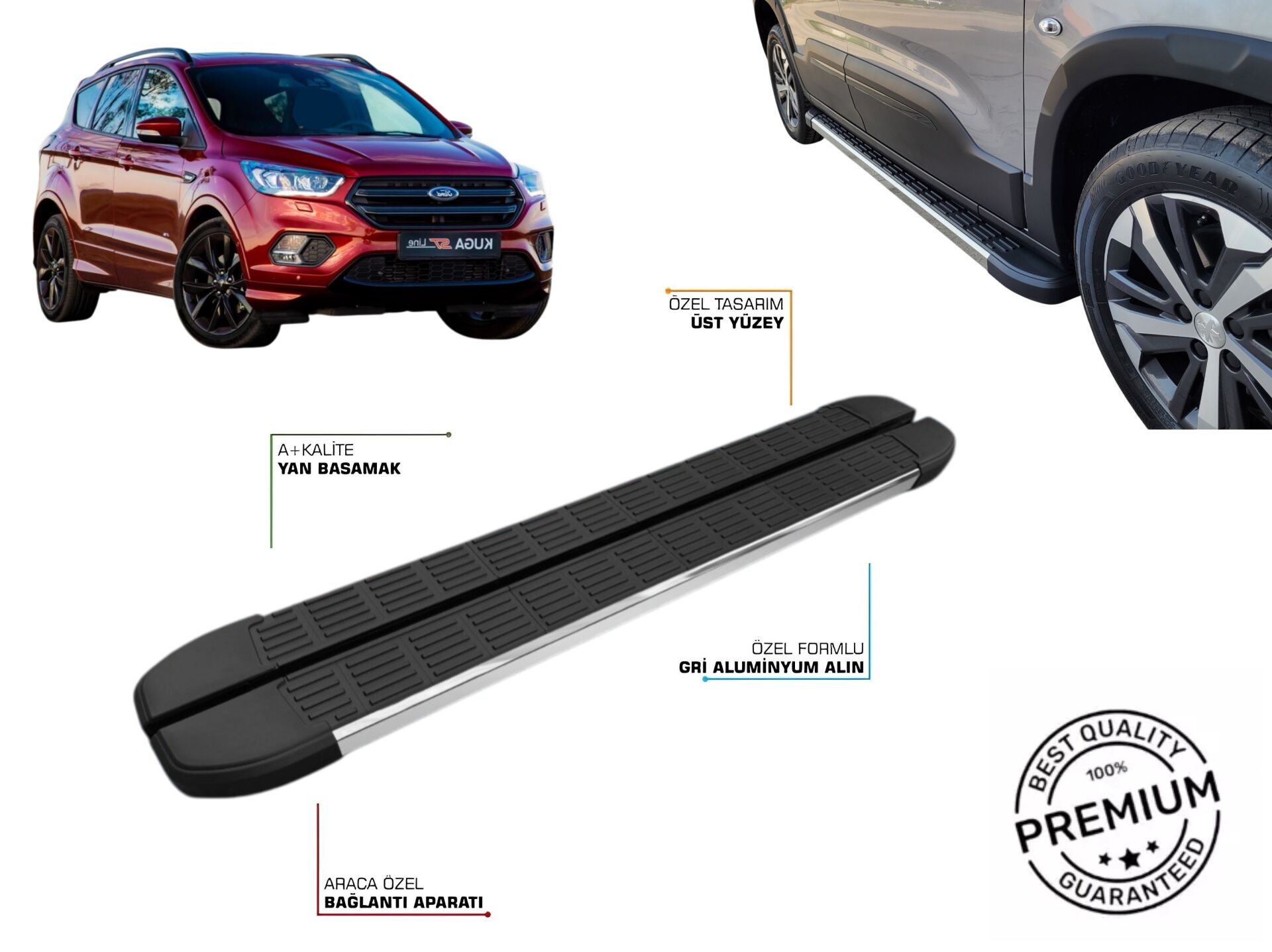 FORD KUGA ST LINE ARACA ÖZEL YAN BASAMAK 2017 2018 2019