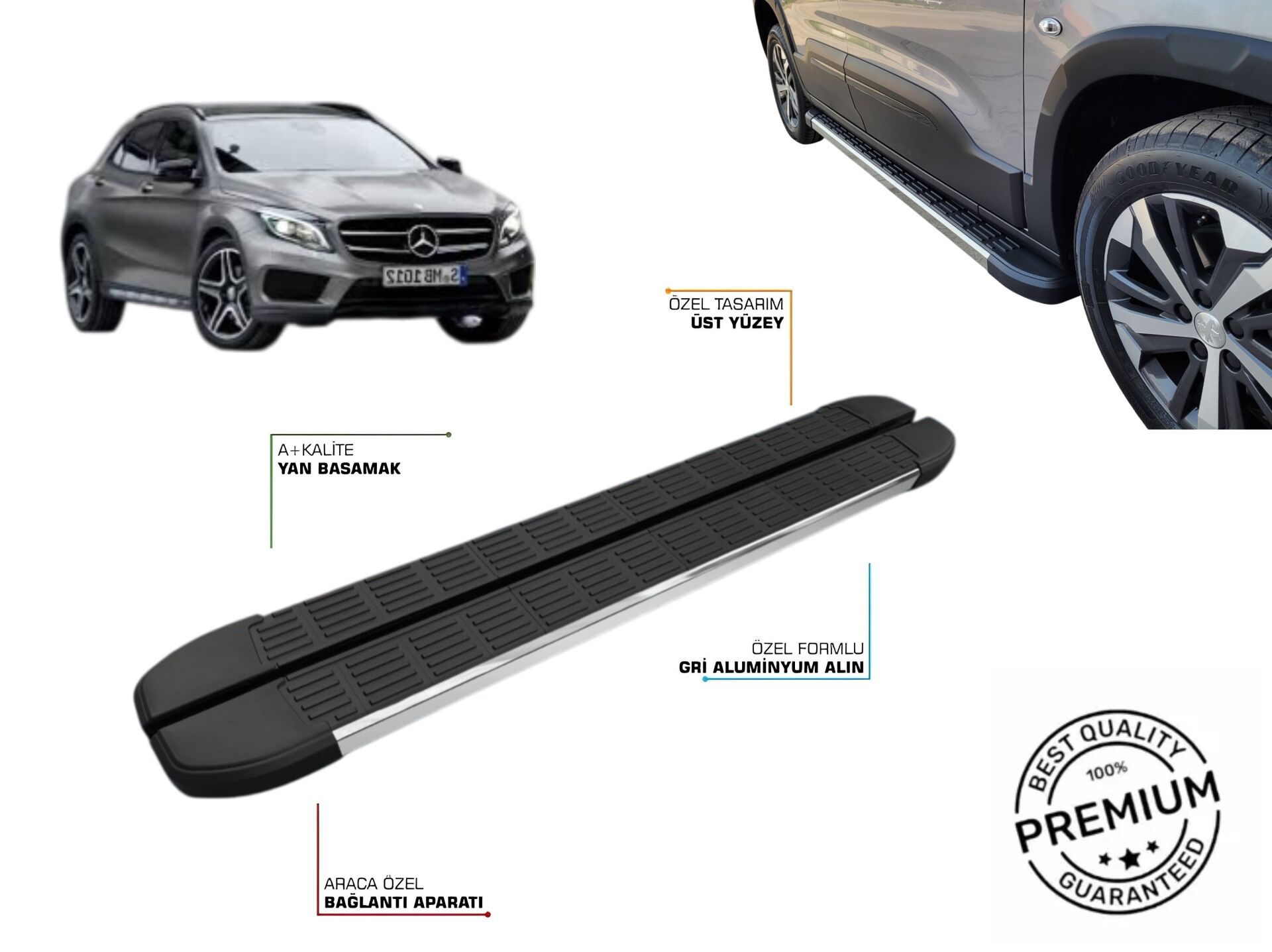 MERCEDES-BENZ GLA YAN BASAMAK 2013 2014 2015 2016 2017 2018 2019 2020 2021 2022 2023