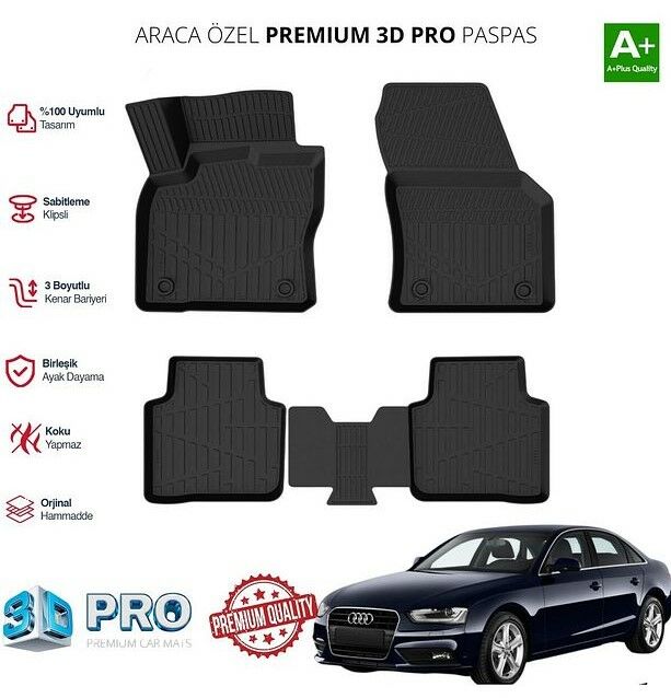 AUDİ A4 ARACA ÖZEL 3D PASPAS 2011 2012 2013 2014 2015 2016
