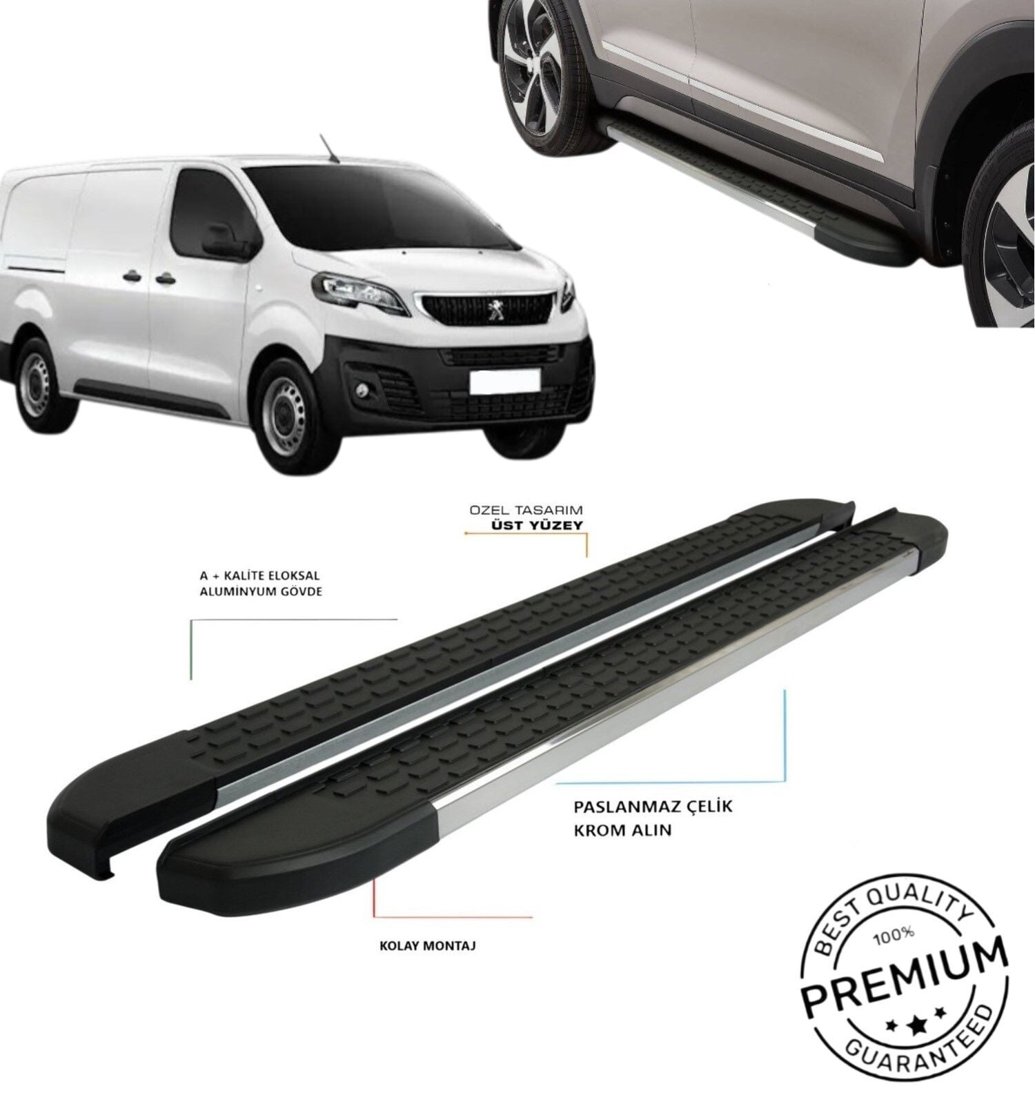 PEUGEOT EXPERT 2016 2017 2018 2019 2020 2021 2022 2023 2024 2025 ARACA UYUMLU YAN BASAMAK MSNVDK