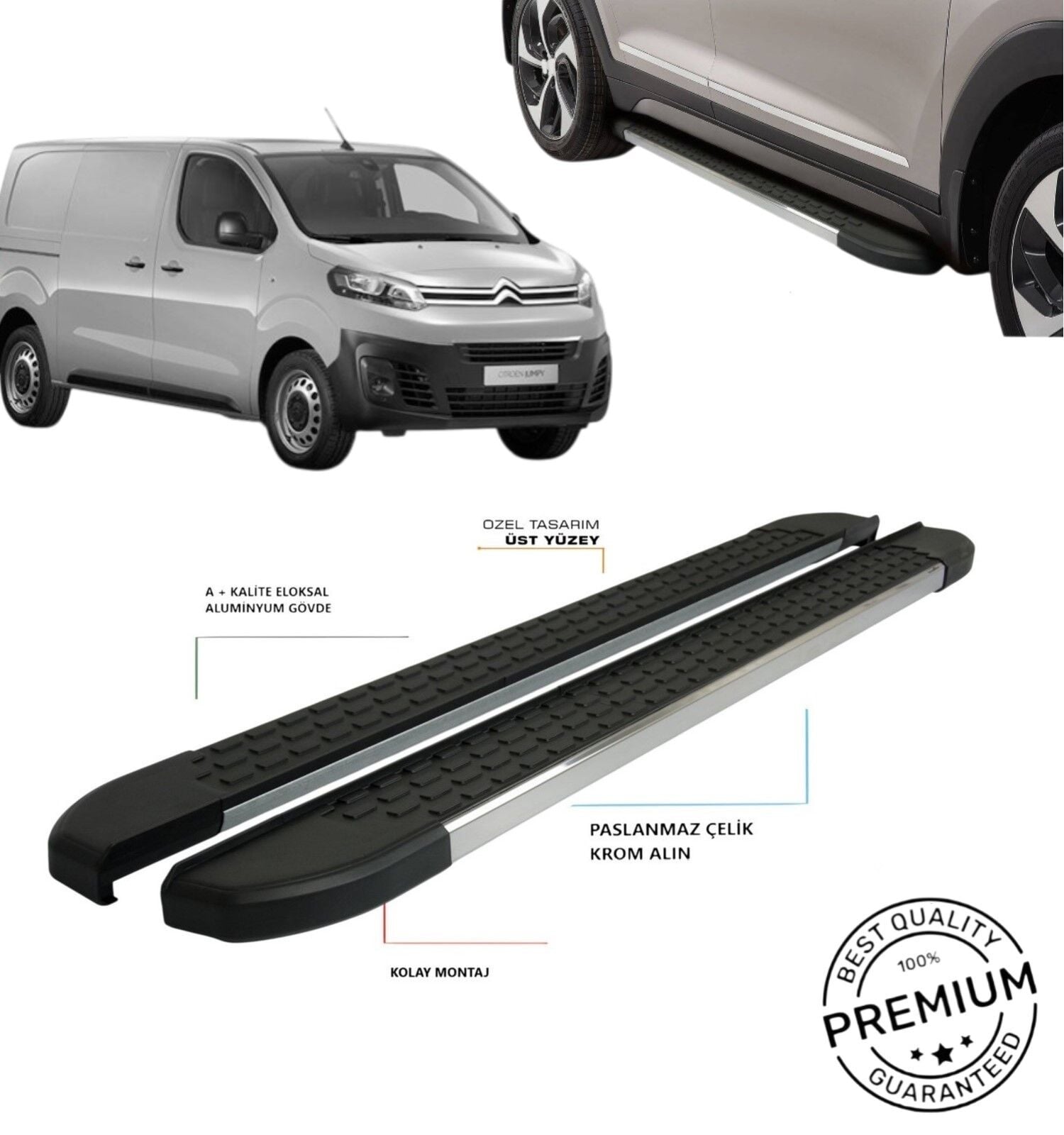 CİTROEN JUMPY 2017 2018 2019 2020 2021 2022 2023 2024 2025 YILLARI ARASI UYUMLU YAN BASAMAK MSNVDK