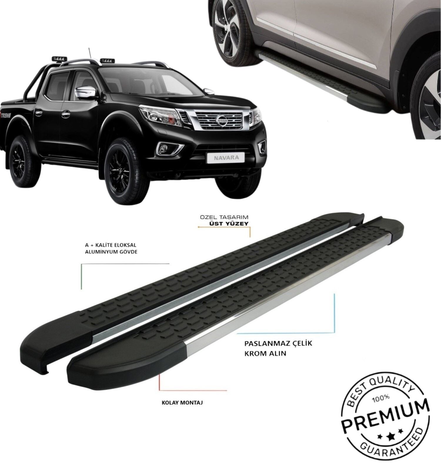 NİSSAN NAVARA YAN BASAMAK OMSA 2015 2016 2017 2018 2019 2020 MSNVDK
