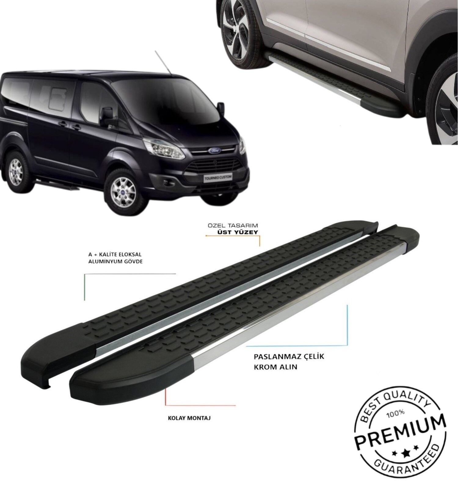 CUSTOM KISA ŞASE ARACA ÖZEL YAN BASAMAK 2012 2013 2014 2015 2016 2017 2018 2019 2020 2021 2022 2023