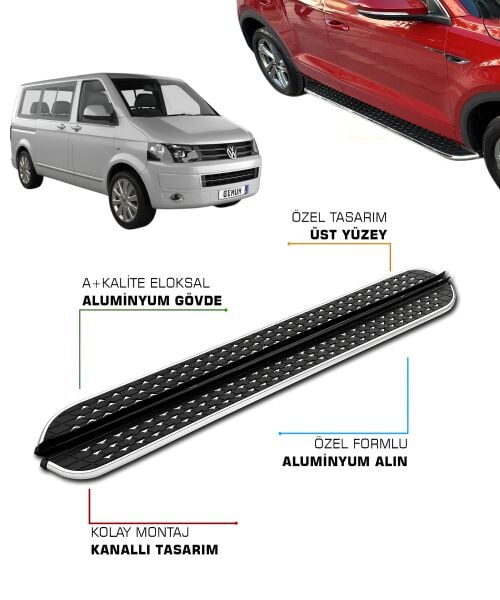 T5 TRANSPORTER UZUN ŞASE 2003 VE 2023 YILLARI ARASI UYUMLU YAN BASAMAK
