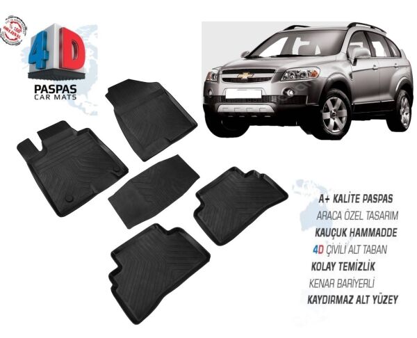 CAPTİVA ARACA ÖZEL 4D HAVUZLU PASPAS OMSA 2007 2008 2009 2010 2011 2012 2013 2014 2015 2016 2017 2018 2019
