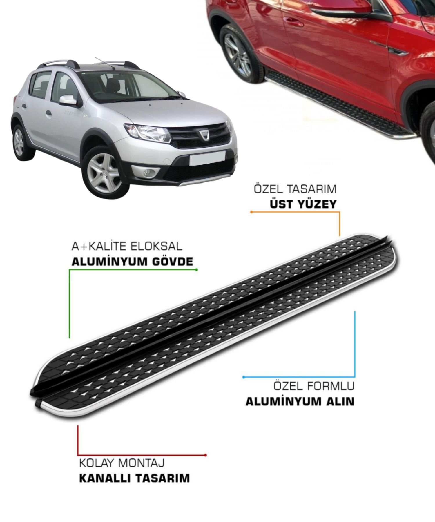 DACIA SANDERO 2 STEPWAY 2013 2014 2015 2016 2017 2018 2019 2020 YAN BASAMAK