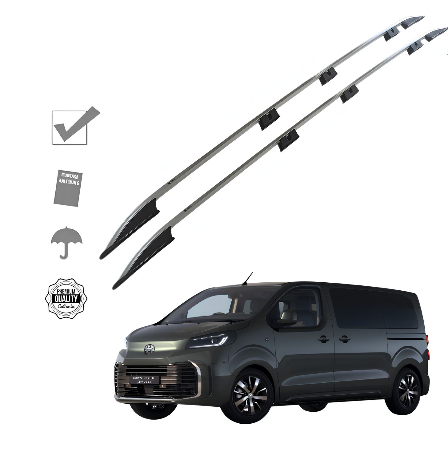 TOYOTO PROACE VERSO UZUN ŞASE TAVAN ÇİTASI PORTBAGAJ 2019 2020 2021 2022 2023 2024 2025 2026 2027