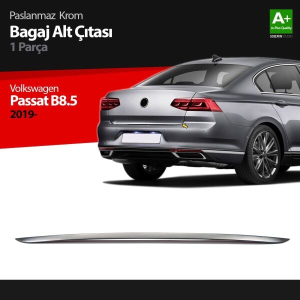 VW Passat B8.5 Krom Bagaj Alt Çıtası 2019 2020 2021 2022 2023