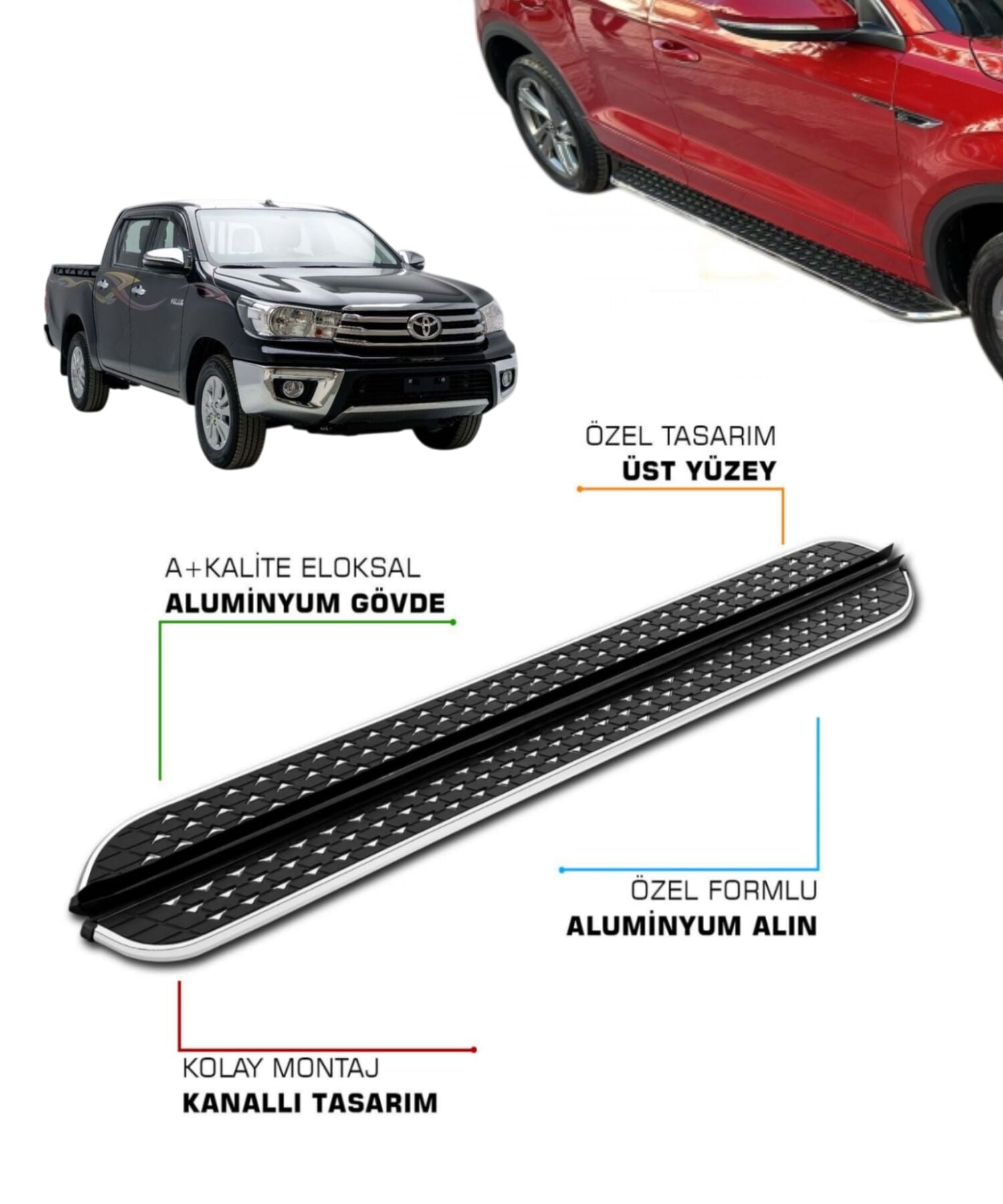 HILUX 2015 2016 2017 2018 2019 2020 2021 2022 2023 2024 2025 YAN BASAMAK