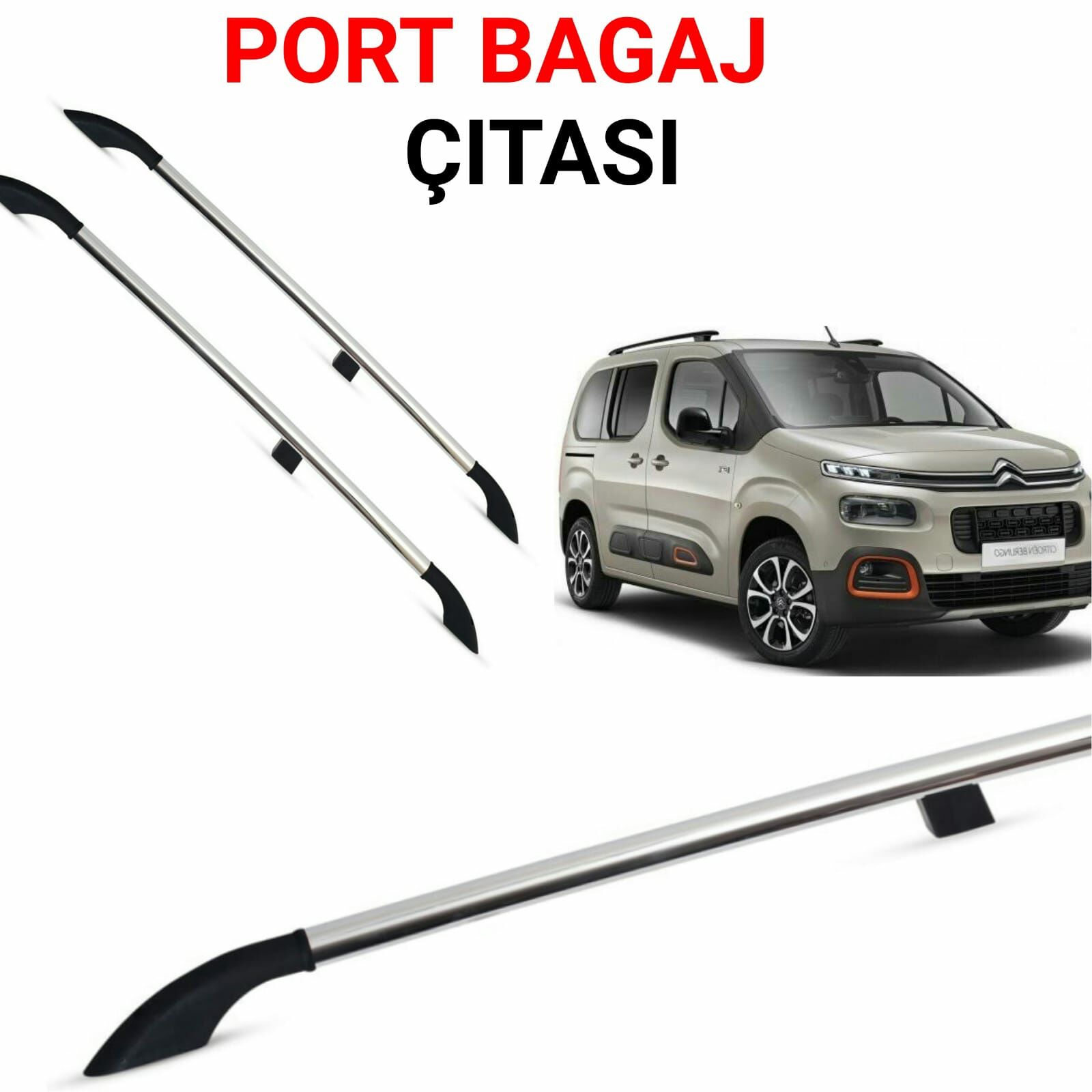 CİTROEN BERLİNGO 2019 2020 2021 2022 2023 2024  PORTBAGAJ TAVAN ÇİTASI GRİ