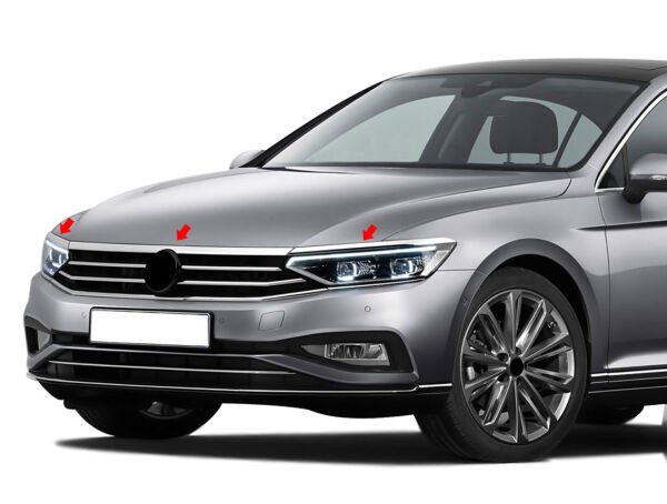 VW Passat B8 Krom Far Üzeri Çıta Seti 3 Parça 2015 2016 2017 2018 2019