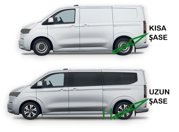 TRANSPORTER KOMBİ KISA ŞASE 2025 2026 2027 PORTBAGAJ TAVAN ÇITASI SİYAH