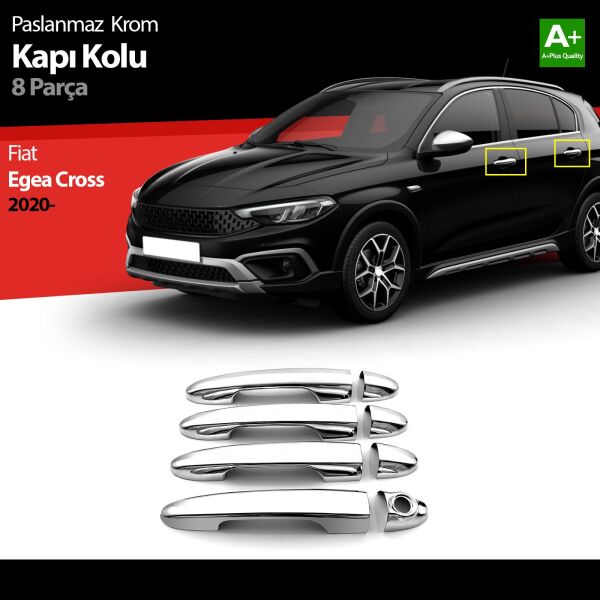 Fiat Egea Cross Krom Kapı Kolu 8 Prç. 2020 2021 2022 2023 2024 2025 2026