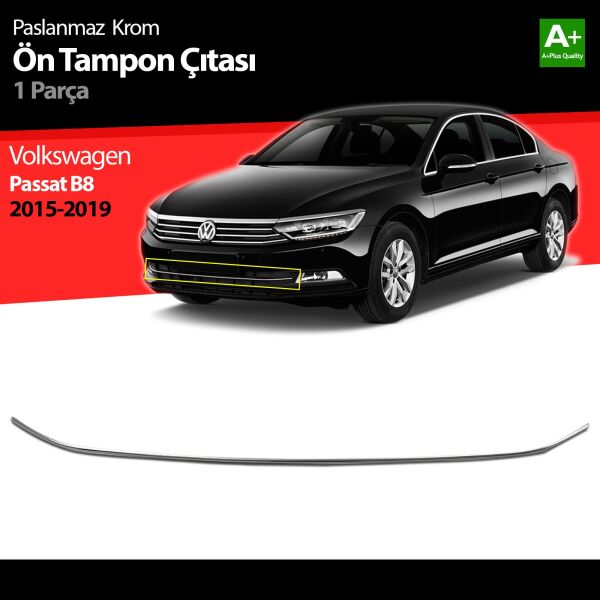 VW Passat B8 Krom Ön Tampon Çıtası 2015 2016 2017 2018 2019