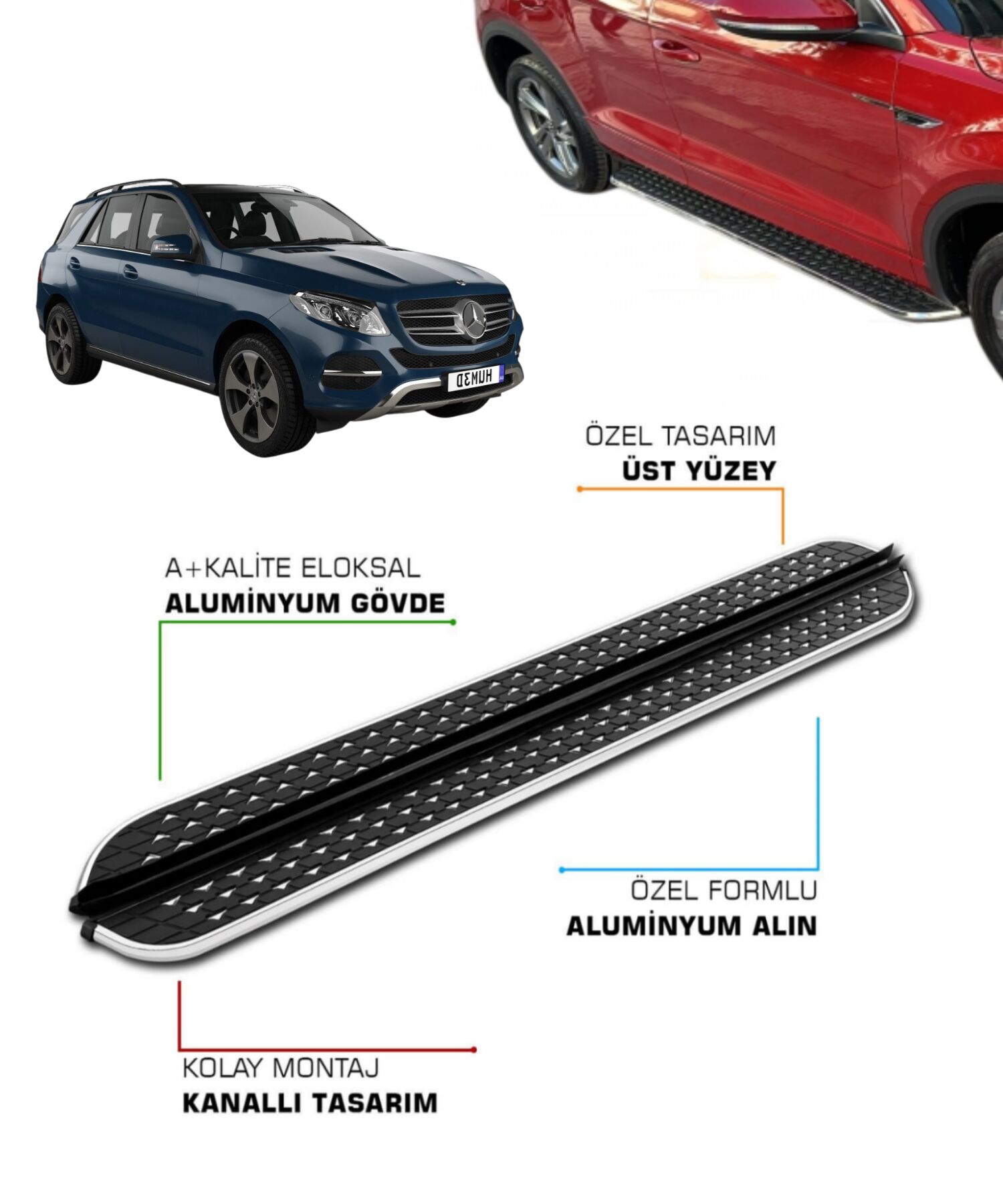 MERCEDES GLE UYUMLU 2015 2016 2017 2018 2019 YAN BASAMAK