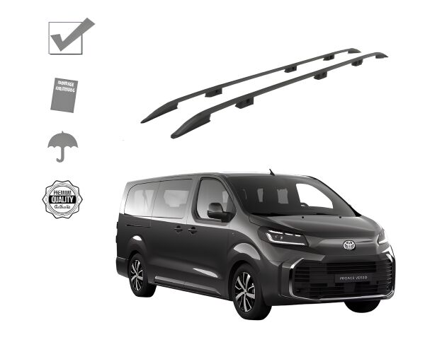 TOYOTO PROACE VERSO KISA ŞASE TAVAN ÇİTASI PORTBAGAJ SİYAH 2019 2020 2021 2022 2023 2024 2025 2026 2027