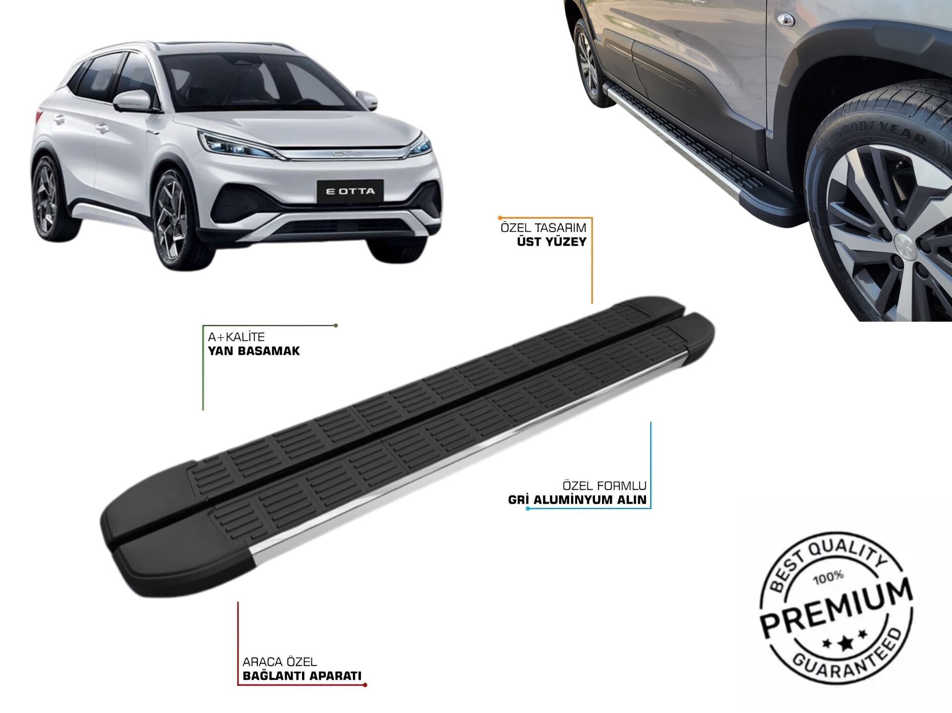 BYD Atto 3 Krom Yan Basamak 2022 2023 2024 2025