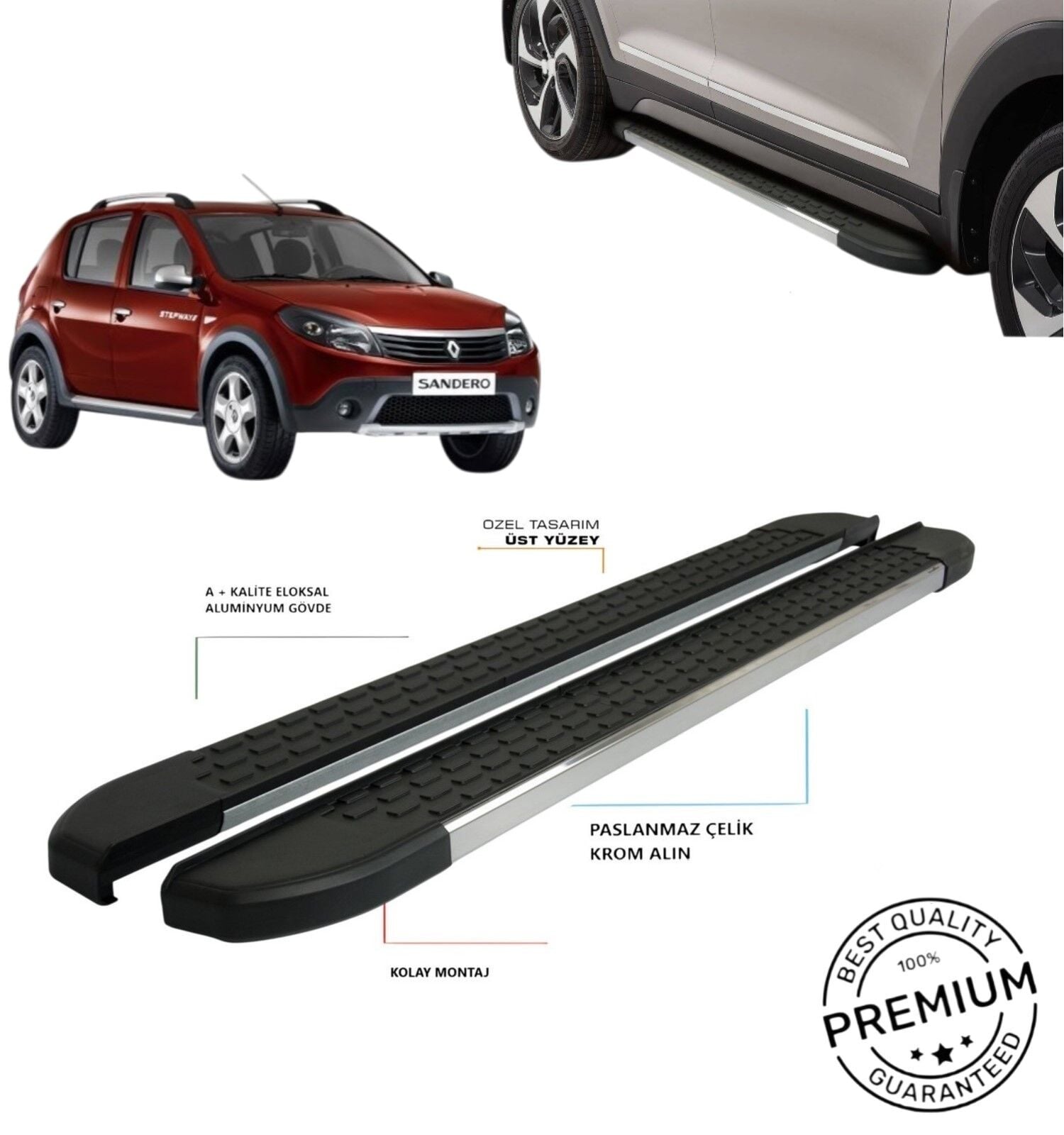 Sandero Stapway 2 Yan Basamak Omsa 2012 2013 2014 2015 2016 2017 2018 2019 2020