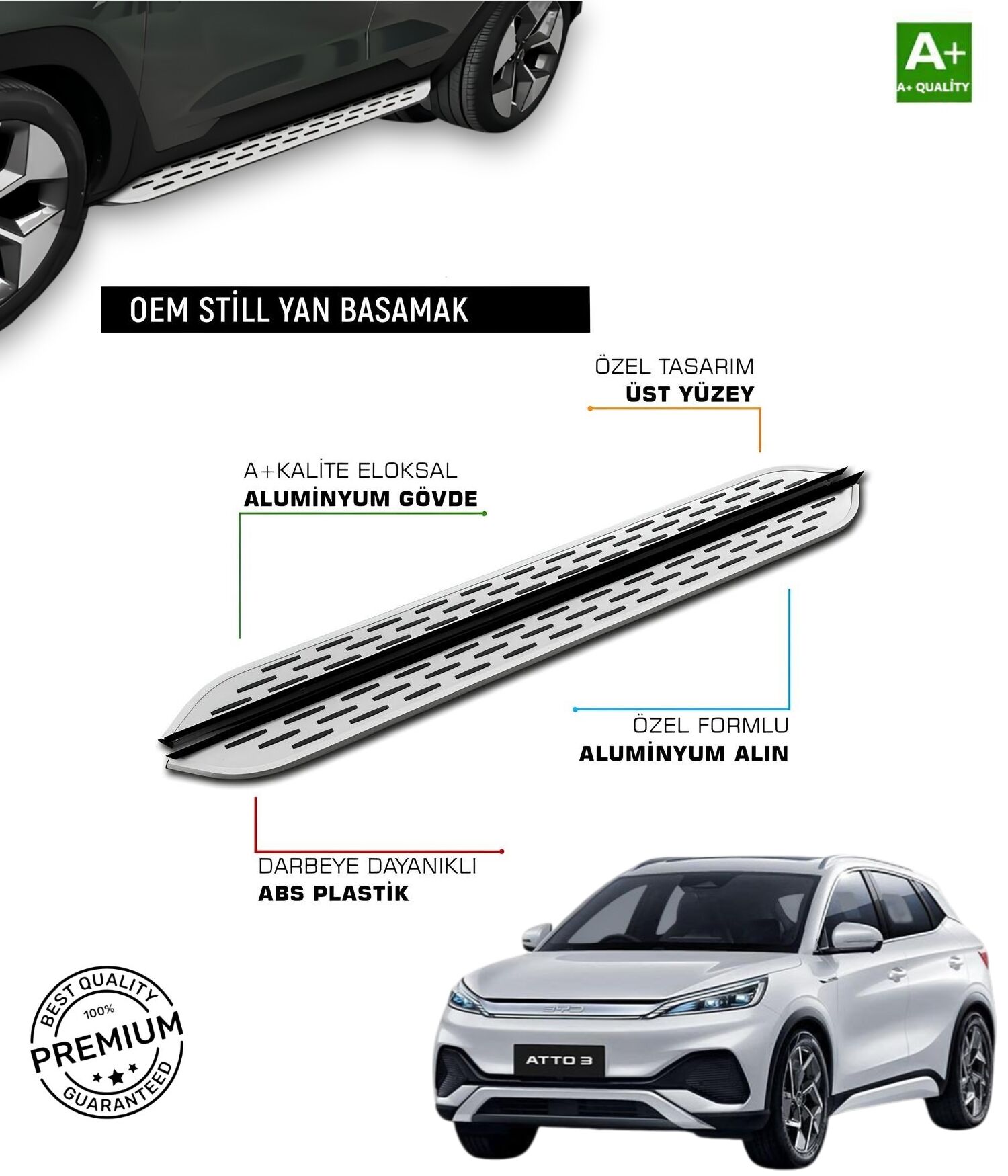 BYD Atto 3 yan basamak 2022 2023 2024 2025 prl1