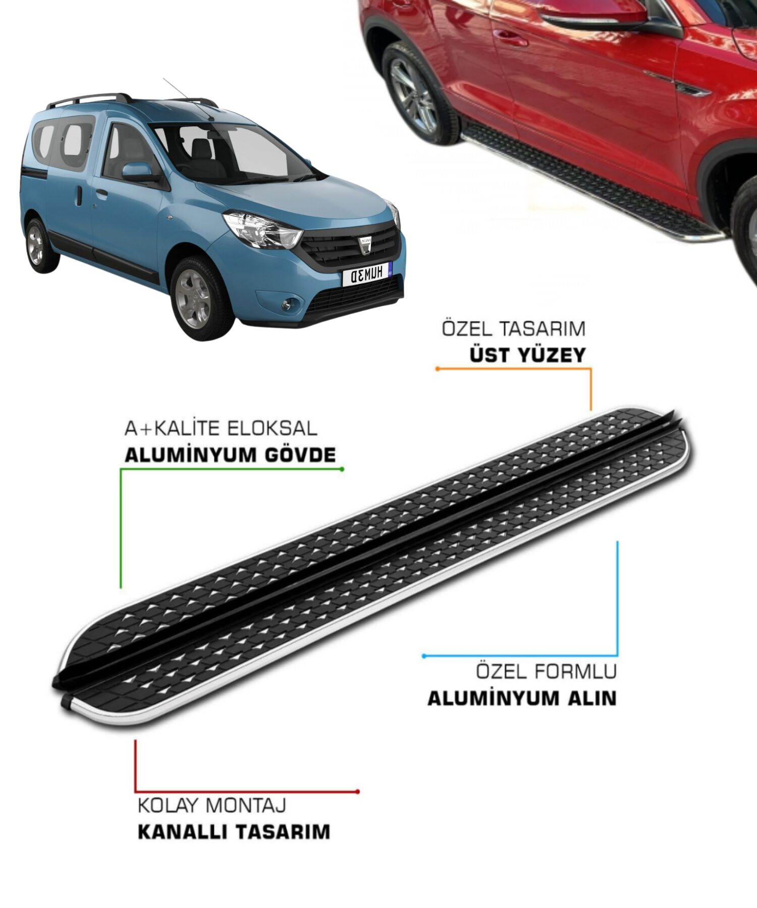 DACIA DOKKER 2012 2013 2014 2015 2016 2017 2018 2019 2020 YAN BASAMAK