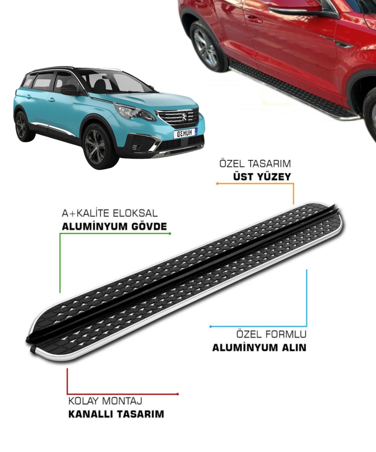 PEUGEOT 5008 2016 2017 2018 2019 2020 2021 2022 2023 2024 2025 YAN BASAMAK
