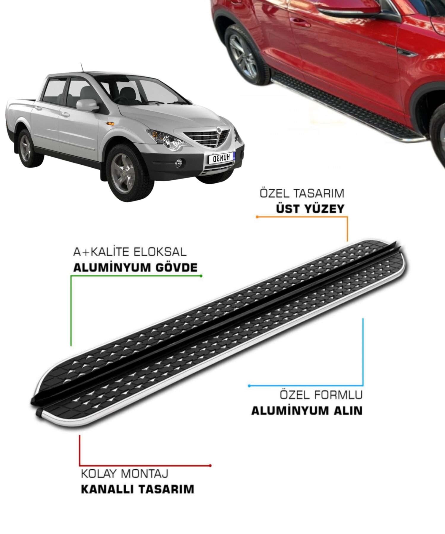 SSANGYONG ACTYON SPORTS 2008 2009 2010 2011 2012 2013 2014 2015 2016 2017 2018 YAN BASAMAK