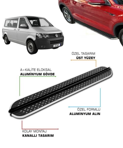VOLKSWAGEN T5 TRANSPORTER KISA ŞASE 2003 2015 YILLARI ARASI YAN BASAMAK