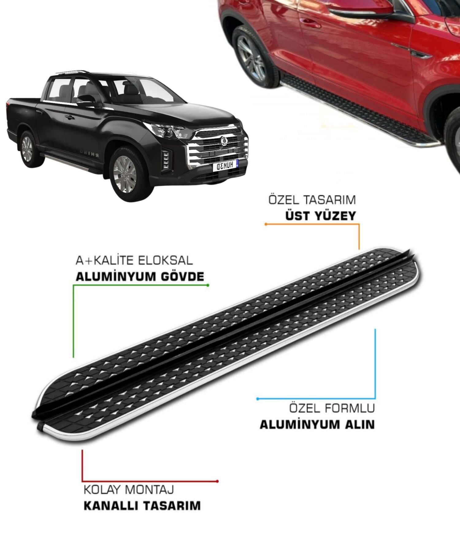 SSANGYONG MUSSO UYUMLU 2018 2019 2020 2021 2022 2023 2024 2025 YAN BASAMAK