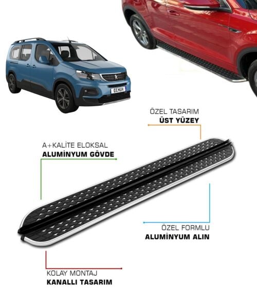 PEUGEOT PARTNER UZUN ŞASE UYUMLU 2019 2020 2021 2022 2023 2024 2025 2026 2027 YAN BASAMAK
